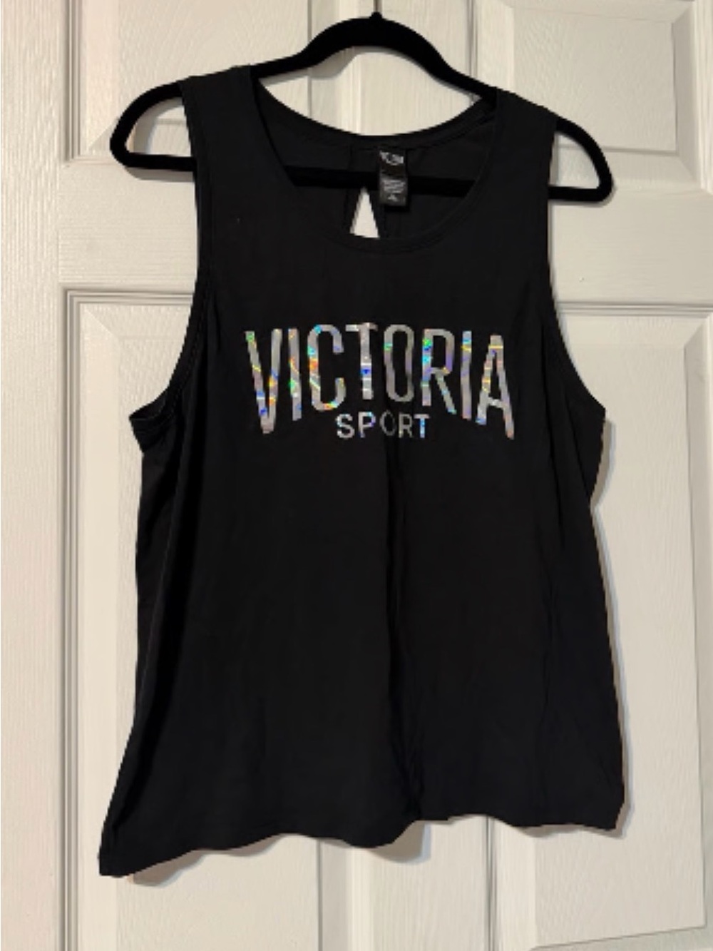 Black Graphic VS Active Tank with Holographic Logo